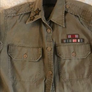 Polo relaxed button down- Military style